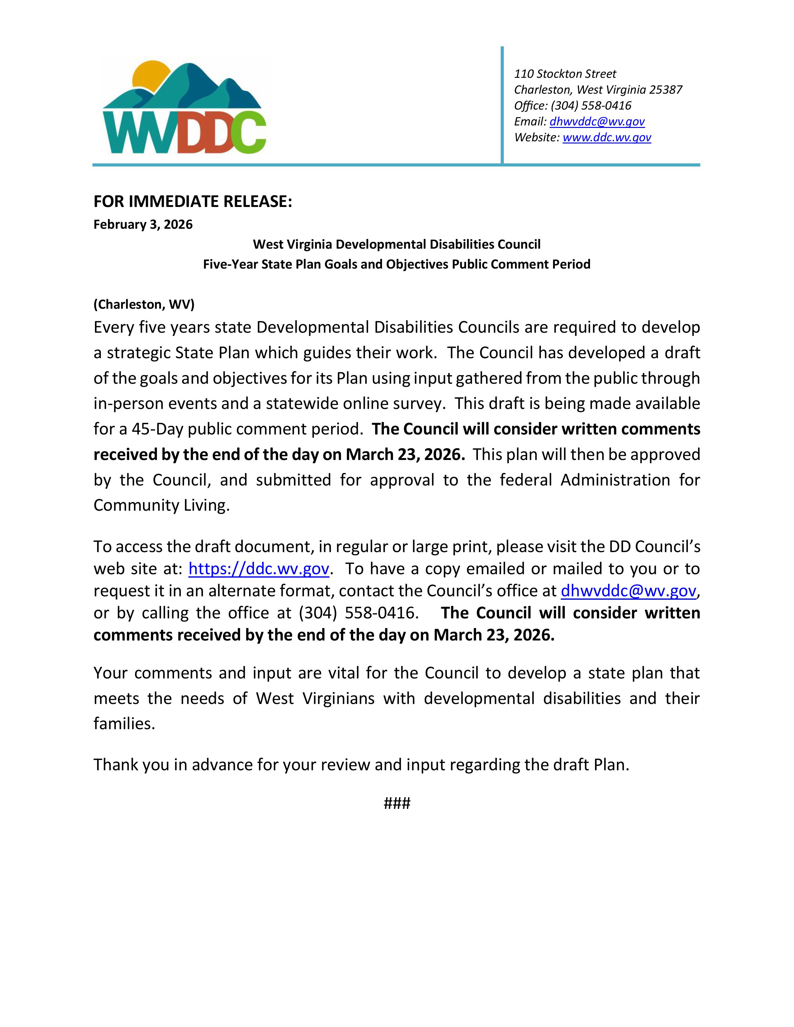 Five Year State Plan Public Comment Period.jpg